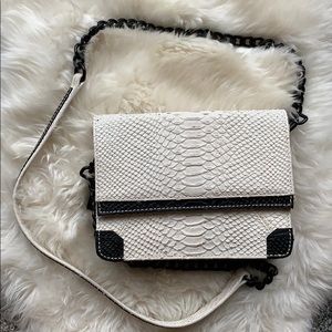 Alice + Olivia Clee Snake Embossed Leather Bag